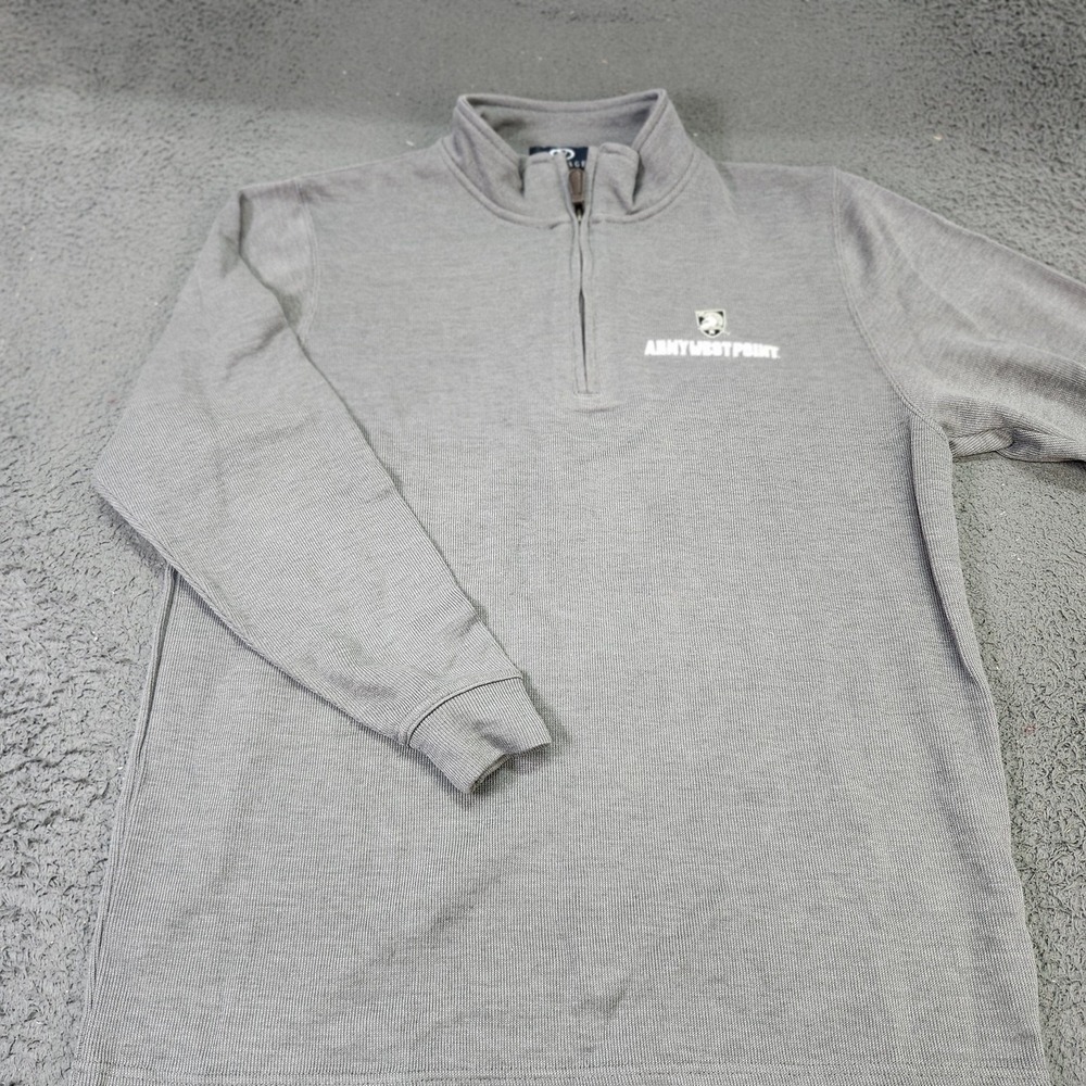 Army Black Knights Sweater Mens Medium Gray NCAA Football Vantage 1/4 Zip